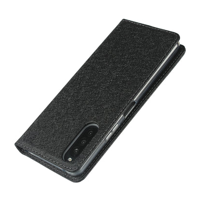 Silk Surface Leather with Strap Cover for Sony Xperia 10 II