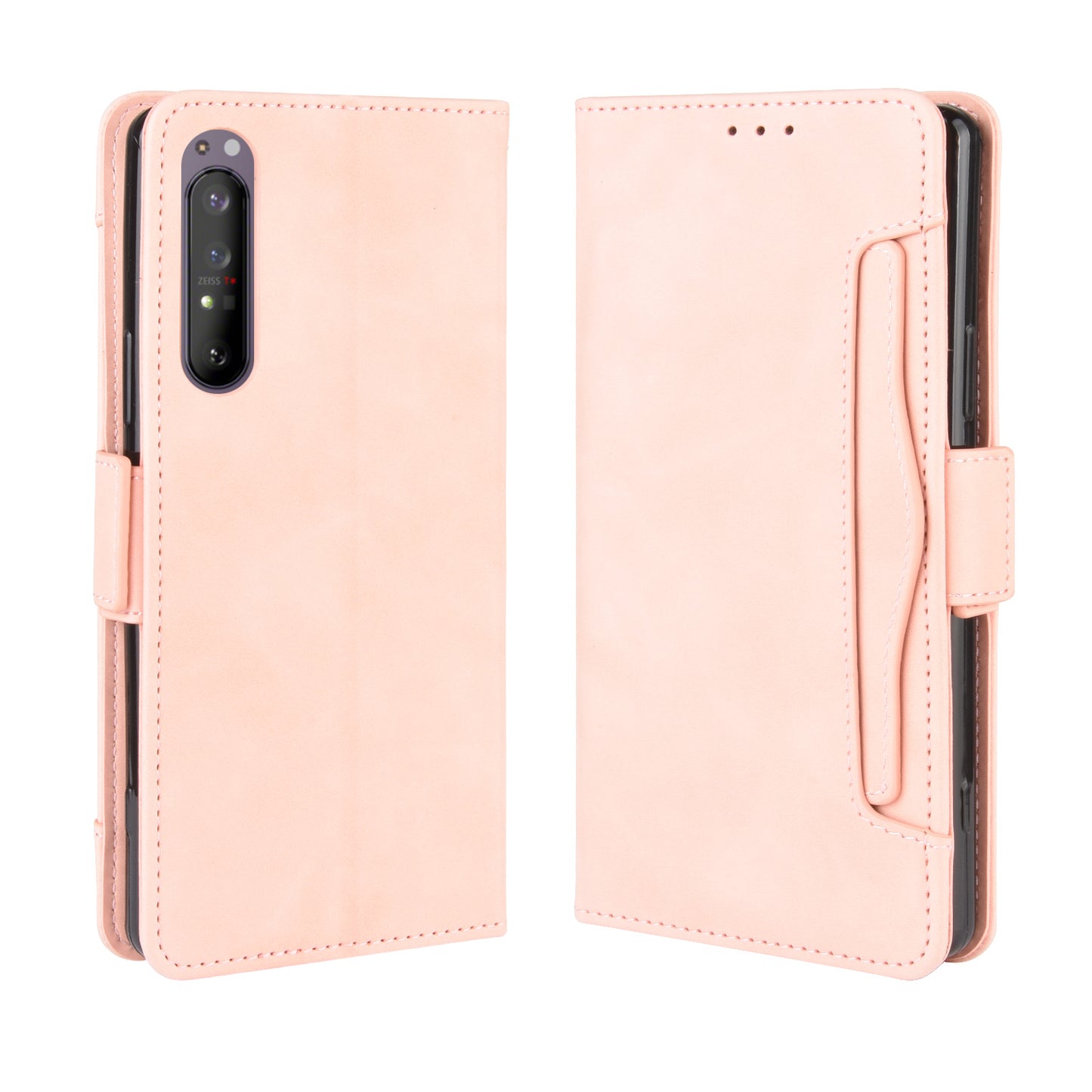 Multi-slot Leather Case Wallet Stand Shell for Sony Xperia 5 II