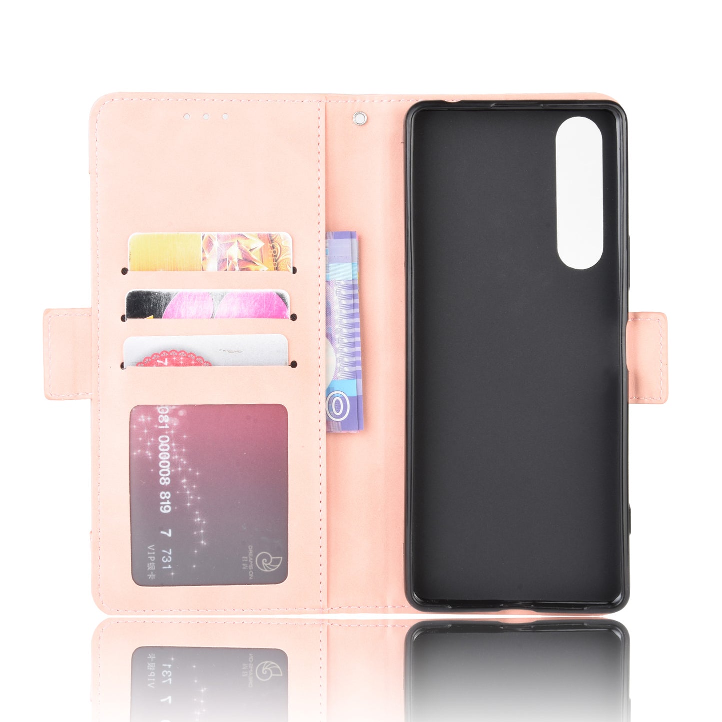 Multi-slot Leather Case Wallet Stand Shell for Sony Xperia 5 II