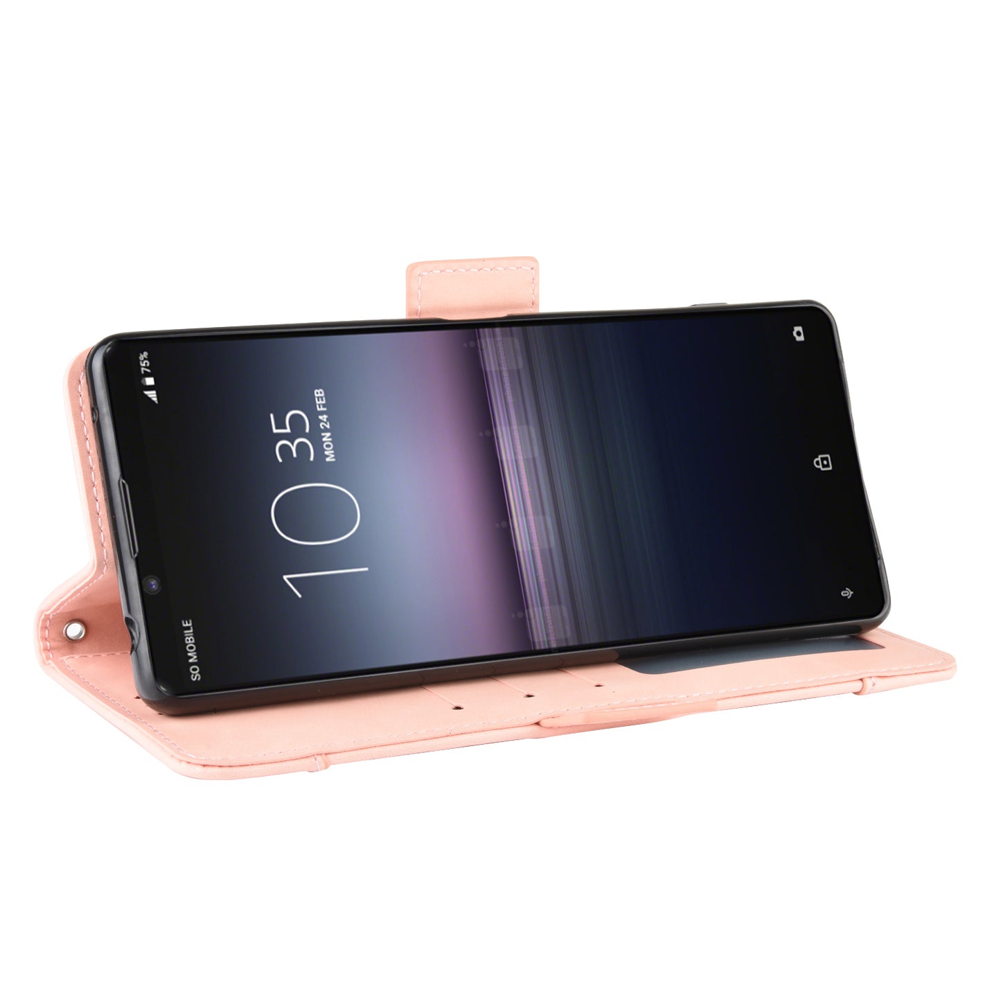 Multi-slot Leather Case Wallet Stand Shell for Sony Xperia 5 II