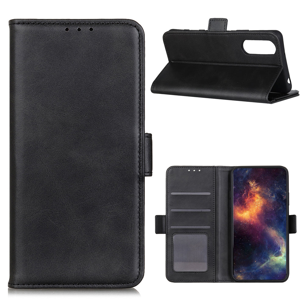 Magnetic Closure Leather Wallet Stand Case Shell for Sony Xperia 5 II
