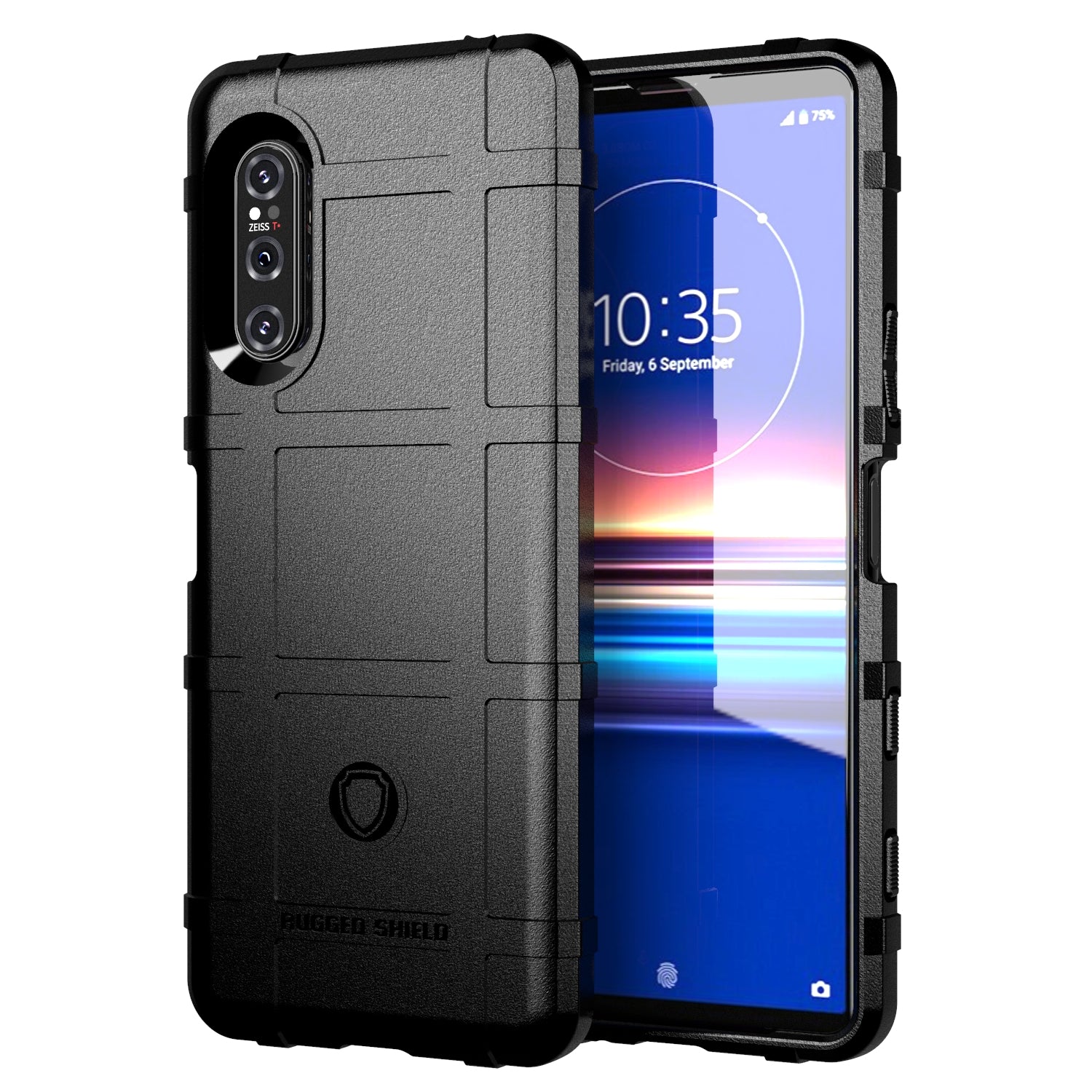 Anti-shock Square Grid Texture Thicken TPU Shell for Sony Xperia 5 II