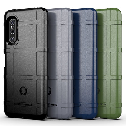 Anti-shock Square Grid Texture Thicken TPU Shell for Sony Xperia 5 II