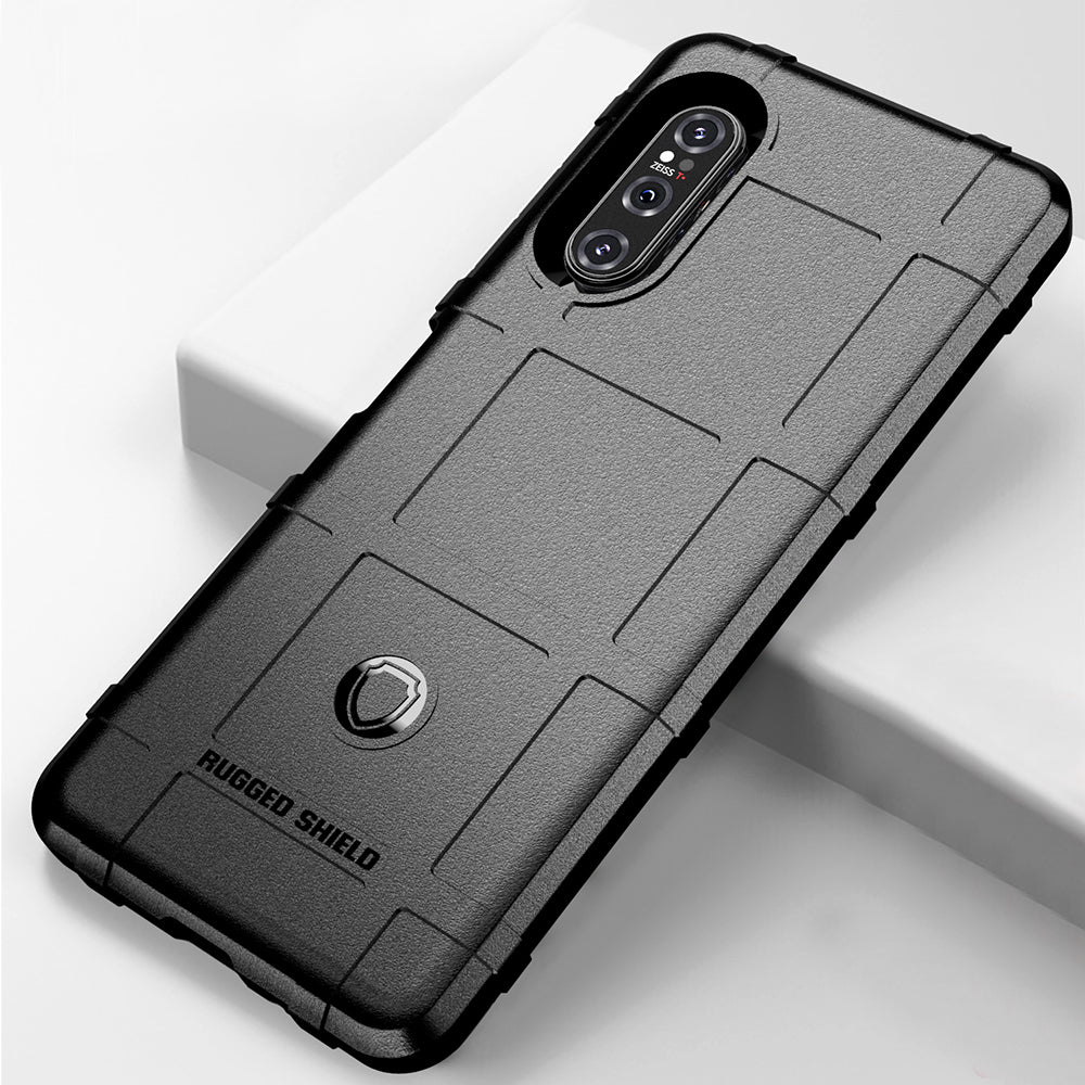 Anti-shock Square Grid Texture Thicken TPU Shell for Sony Xperia 5 II