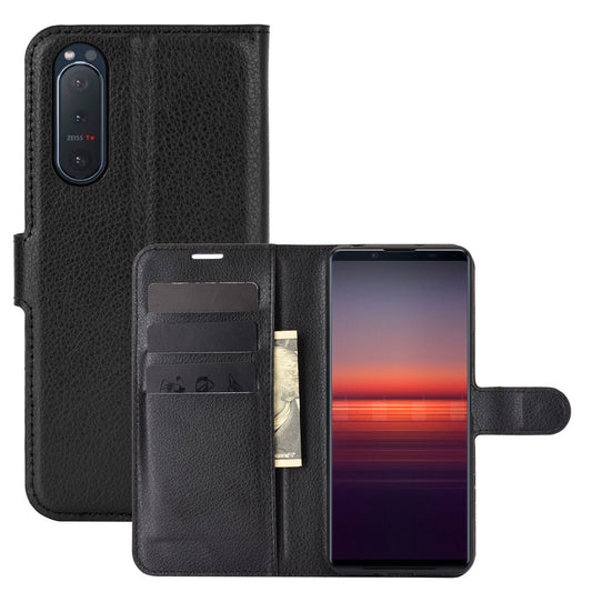 Litchi Texture Leather Wallet Cell Phone Protective Case for Sony Xperia 5 II
