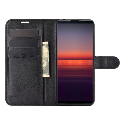 Litchi Texture Leather Wallet Cell Phone Protective Case for Sony Xperia 5 II