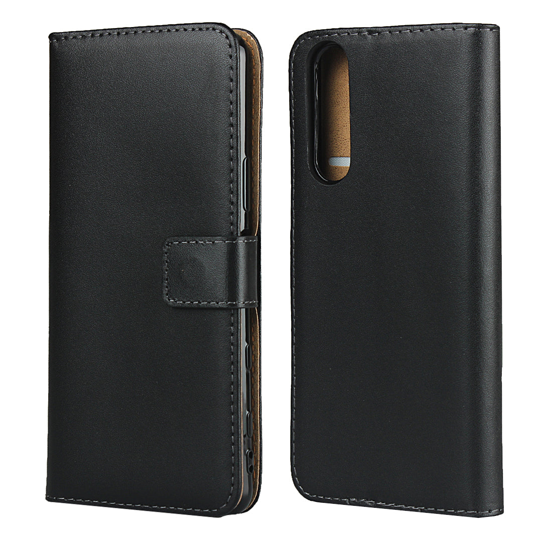 Genuine Leather Wallet Stand Phone Shell for Sony Xperia 5 II
