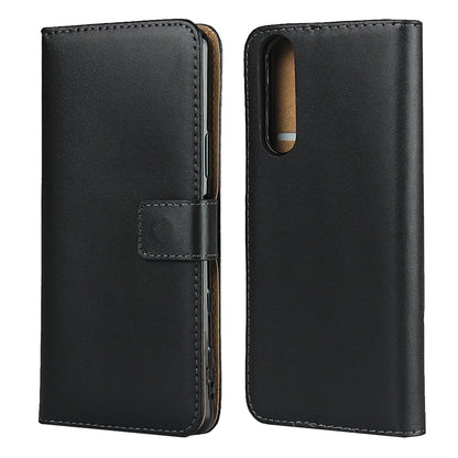 Genuine Leather Wallet Stand Phone Shell for Sony Xperia 5 II