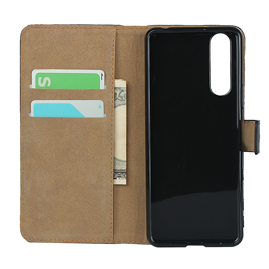 Genuine Leather Wallet Stand Phone Shell for Sony Xperia 5 II