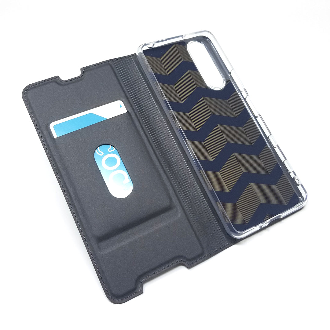 Magnetic Adsorption Stand Leather Card Holder Case for Sony Xperia 5 II