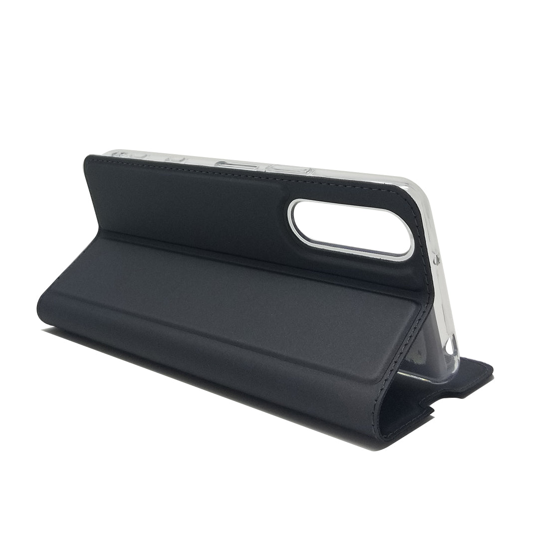 Magnetic Adsorption Stand Leather Card Holder Case for Sony Xperia 5 II