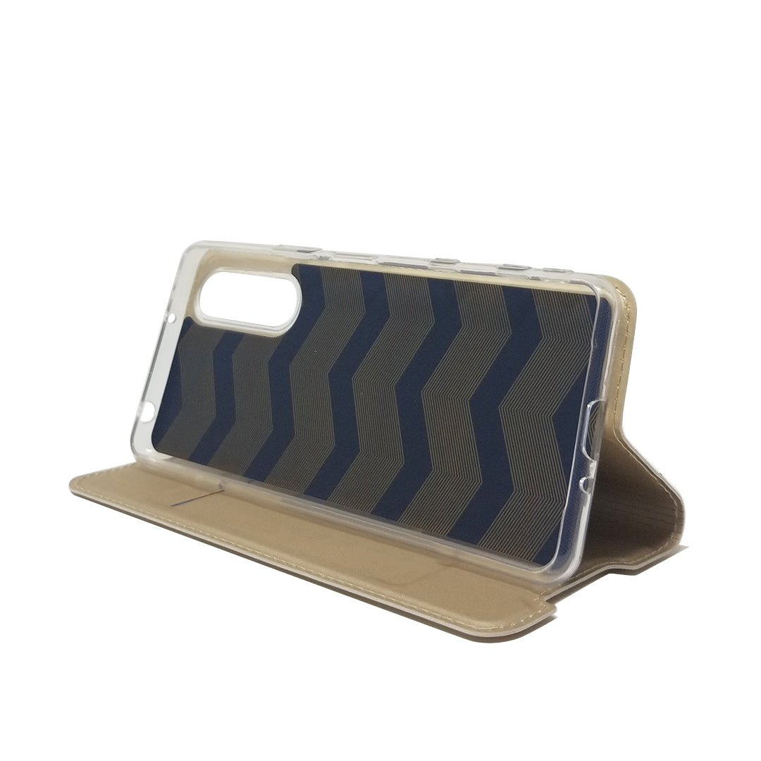 Magnetic Adsorption Stand Leather Card Holder Case for Sony Xperia 5 II