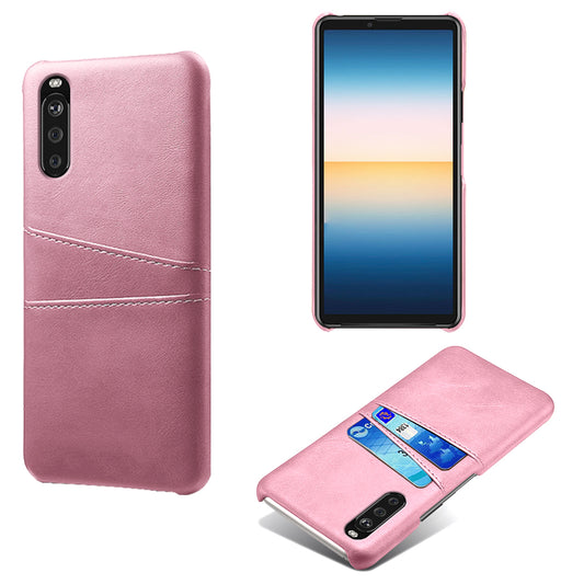 KSQ PC + PU Leather Coated Case with Dual-Card Slots for Sony Xperia 10 II
