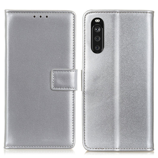 Wallet Stand Design Magnetic Clasp Leather Shell Case for Sony Xperia 10 III 5G