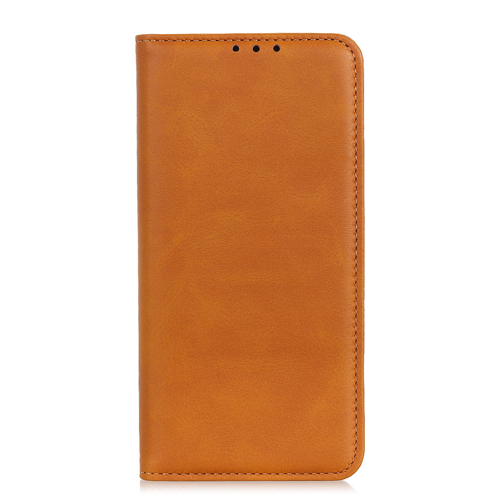 Split Leather Wallet Phone Cover for Sony Xperia 10 III 5G Auto-absorbed Design Stand Smartphone Shell