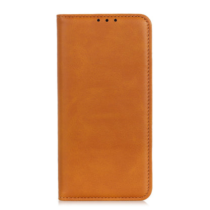 Split Leather Wallet Phone Cover for Sony Xperia 10 III 5G Auto-absorbed Design Stand Smartphone Shell