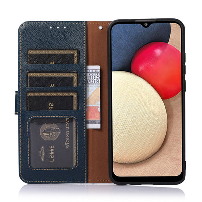 KHAZNEH Litchi Skin Design RFID Anti-theft Swiping Function Leather Phone Case Cover for Sony Xperia 5 III 5G