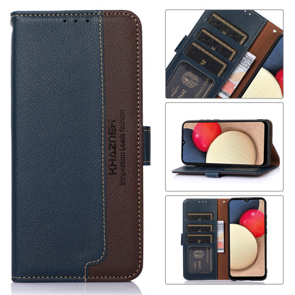 KHAZNEH Litchi Skin Design RFID Anti-theft Swiping Function Leather Phone Case Cover for Sony Xperia 5 III 5G