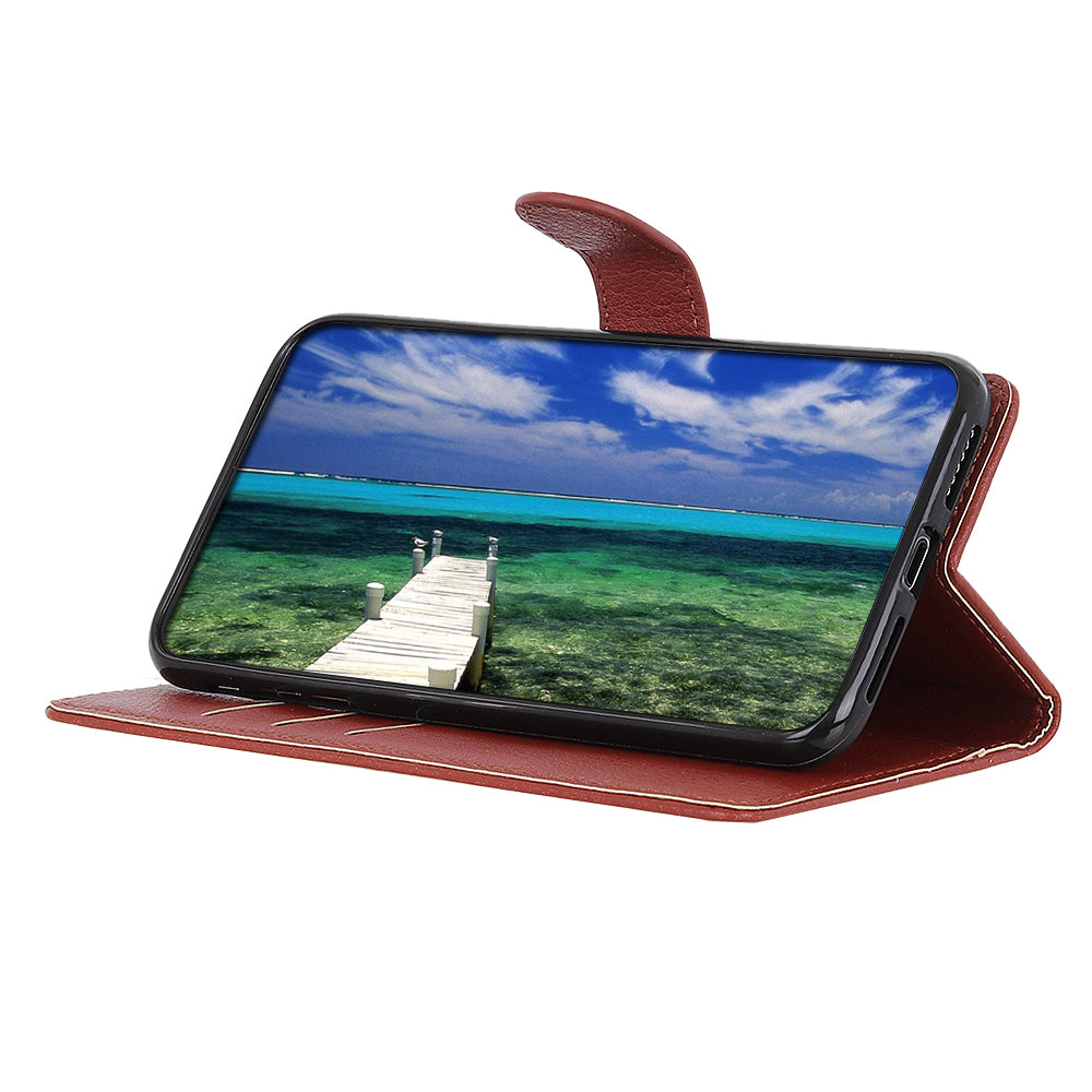 Litchi Texture Leather Wallet Stand Flip Case for Sony Xperia 5 III 5G