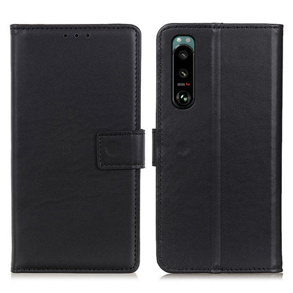 Magnetic Clasp PU Leather Protective Phone Wallet Stand Shell Case for Sony Xperia 5 III 5G