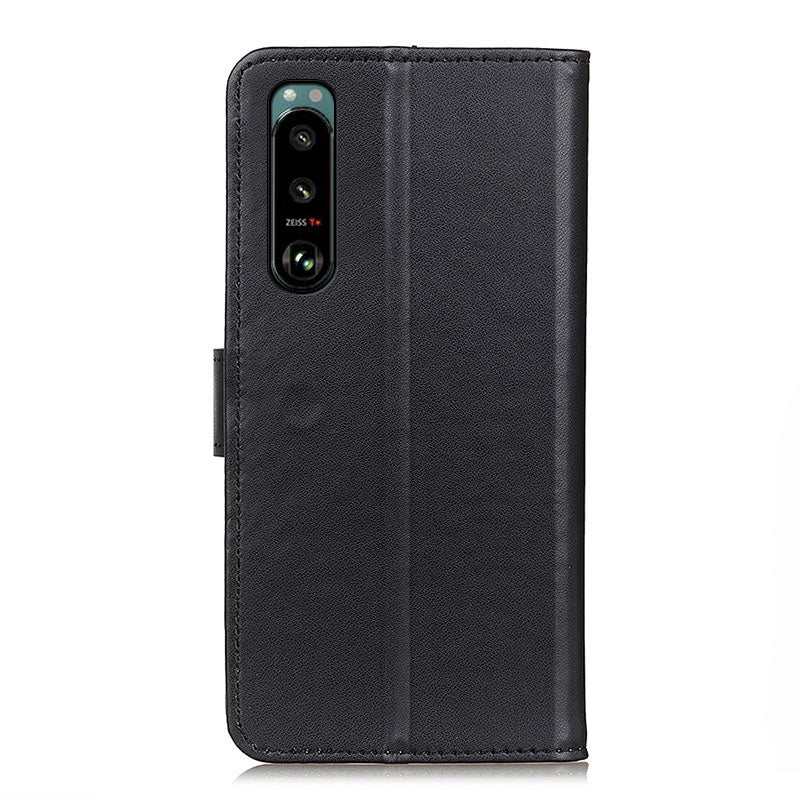 Magnetic Clasp PU Leather Protective Phone Wallet Stand Shell Case for Sony Xperia 5 III 5G