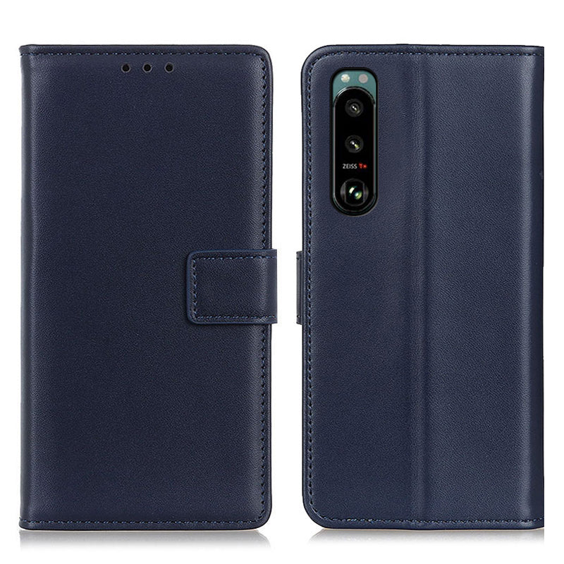 Magnetic Clasp PU Leather Protective Phone Wallet Stand Shell Case for Sony Xperia 5 III 5G