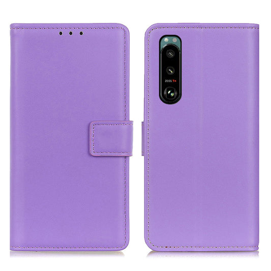 Magnetic Clasp PU Leather Protective Phone Wallet Stand Shell Case for Sony Xperia 5 III 5G