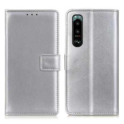 Magnetic Clasp PU Leather Protective Phone Wallet Stand Shell Case for Sony Xperia 5 III 5G