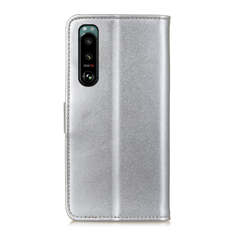 Magnetic Clasp PU Leather Protective Phone Wallet Stand Shell Case for Sony Xperia 5 III 5G