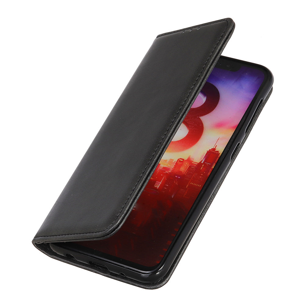Auto-absorbed Split Leather Wallet Phone Cover with Stand Shell for Sony Xperia 5 III 5G