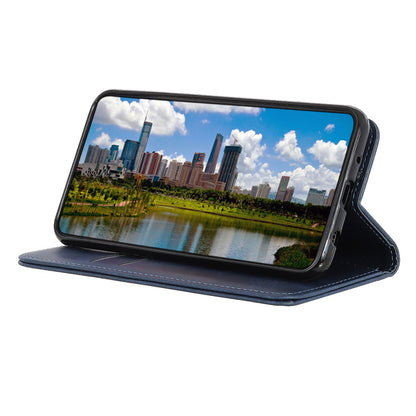 Auto-absorbed Split Leather Wallet Phone Cover with Stand Shell for Sony Xperia 5 III 5G