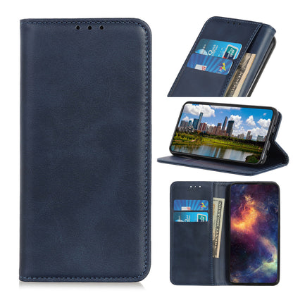 Auto-absorbed Split Leather Wallet Phone Cover with Stand Shell for Sony Xperia 5 III 5G