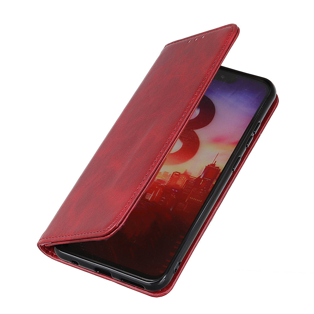 Auto-absorbed Split Leather Wallet Phone Cover with Stand Shell for Sony Xperia 5 III 5G