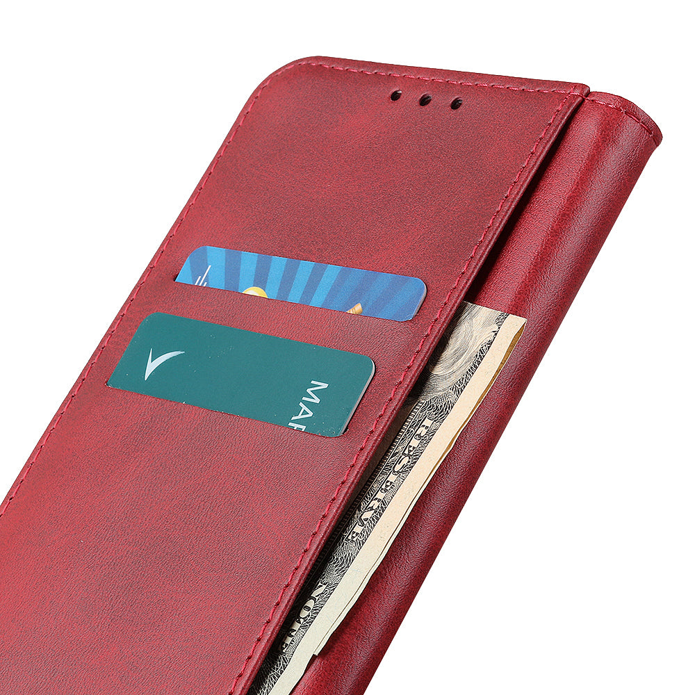 Auto-absorbed Split Leather Wallet Phone Cover with Stand Shell for Sony Xperia 5 III 5G