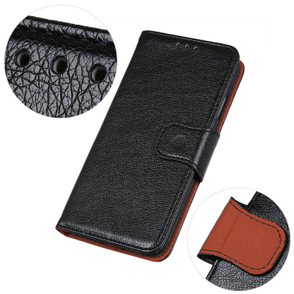 Full-Protection Nappa Texture Wallet Design Split Leather Stand Phone Cover Shell for Sony Xperia 5 III 5G