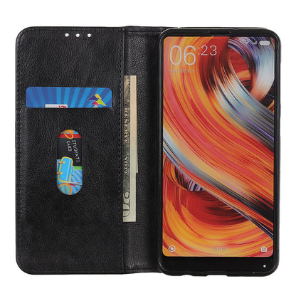 Auto-absorbed Litchi Texture Split Leather Case Stand Cover with Wallet for Sony Xperia 5 III 5G