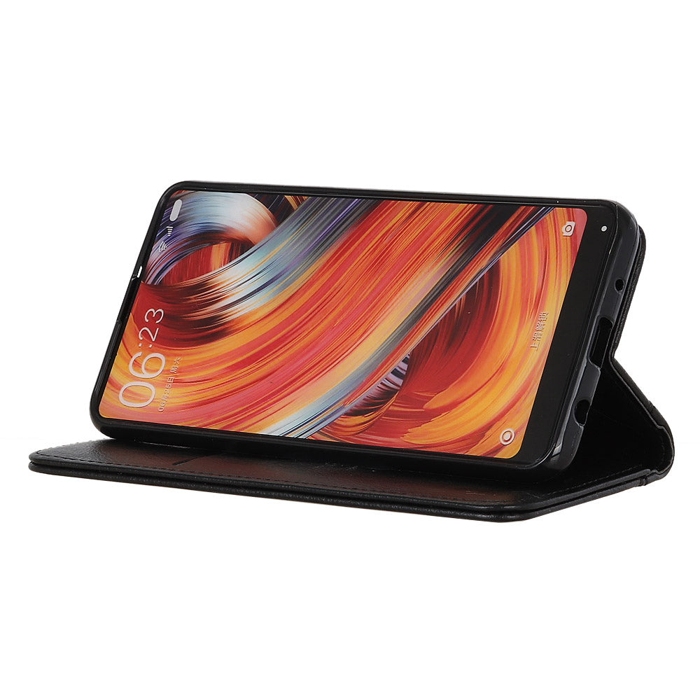 Auto-absorbed Litchi Texture Split Leather Case Stand Cover with Wallet for Sony Xperia 5 III 5G