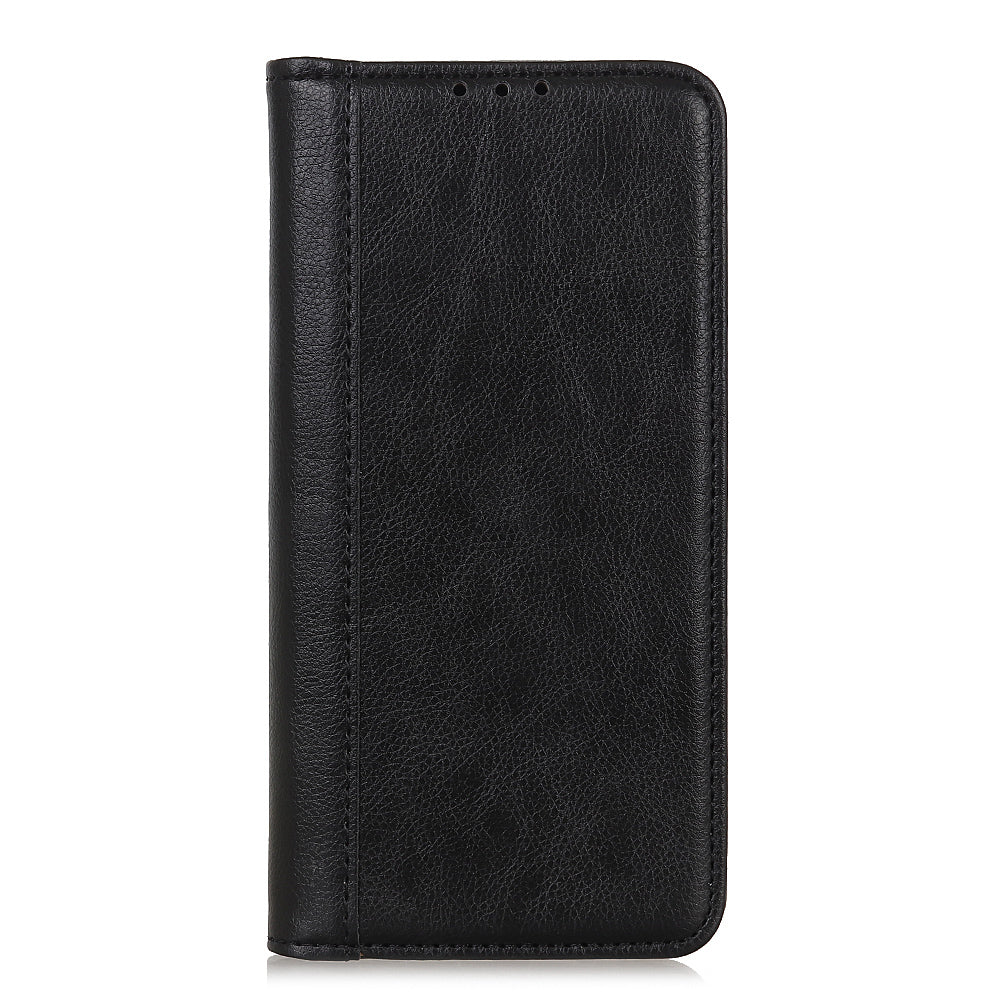Auto-absorbed Litchi Texture Split Leather Case Stand Cover with Wallet for Sony Xperia 5 III 5G