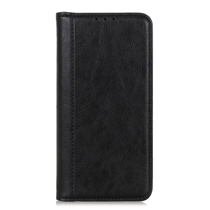 Auto-absorbed Litchi Texture Split Leather Case Stand Cover with Wallet for Sony Xperia 5 III 5G