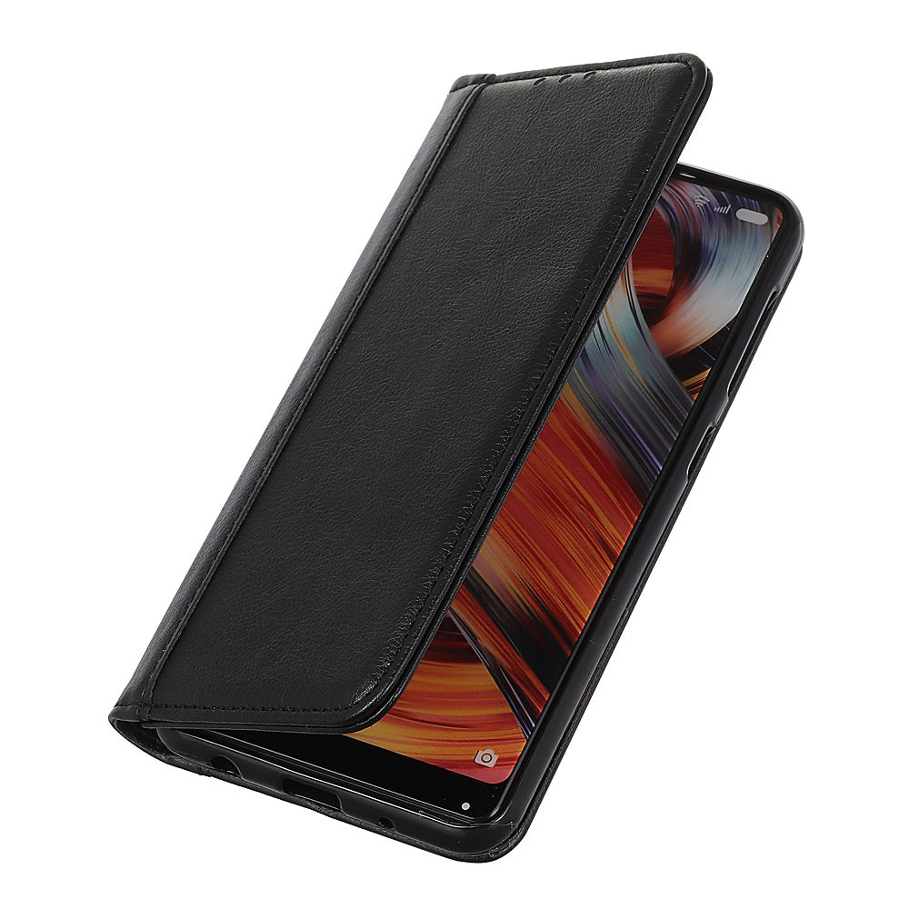 Auto-absorbed Litchi Texture Split Leather Case Stand Cover with Wallet for Sony Xperia 5 III 5G