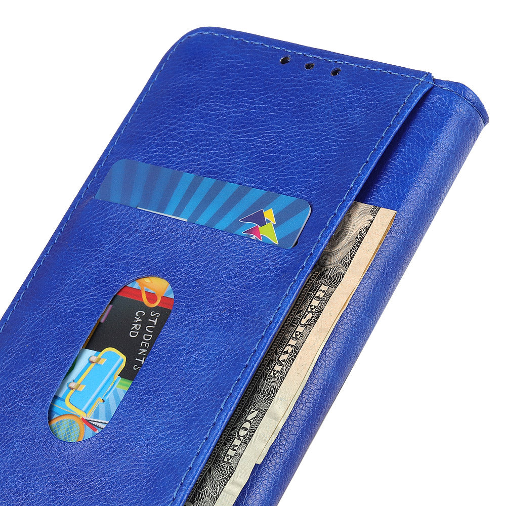 Auto-absorbed Litchi Texture Split Leather Case Stand Cover with Wallet for Sony Xperia 5 III 5G