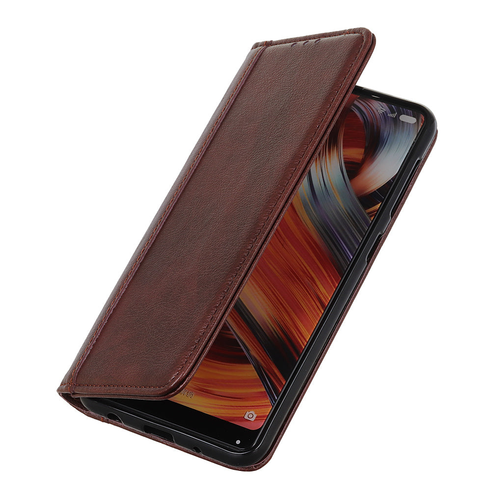 Auto-absorbed Litchi Texture Split Leather Case Stand Cover with Wallet for Sony Xperia 5 III 5G