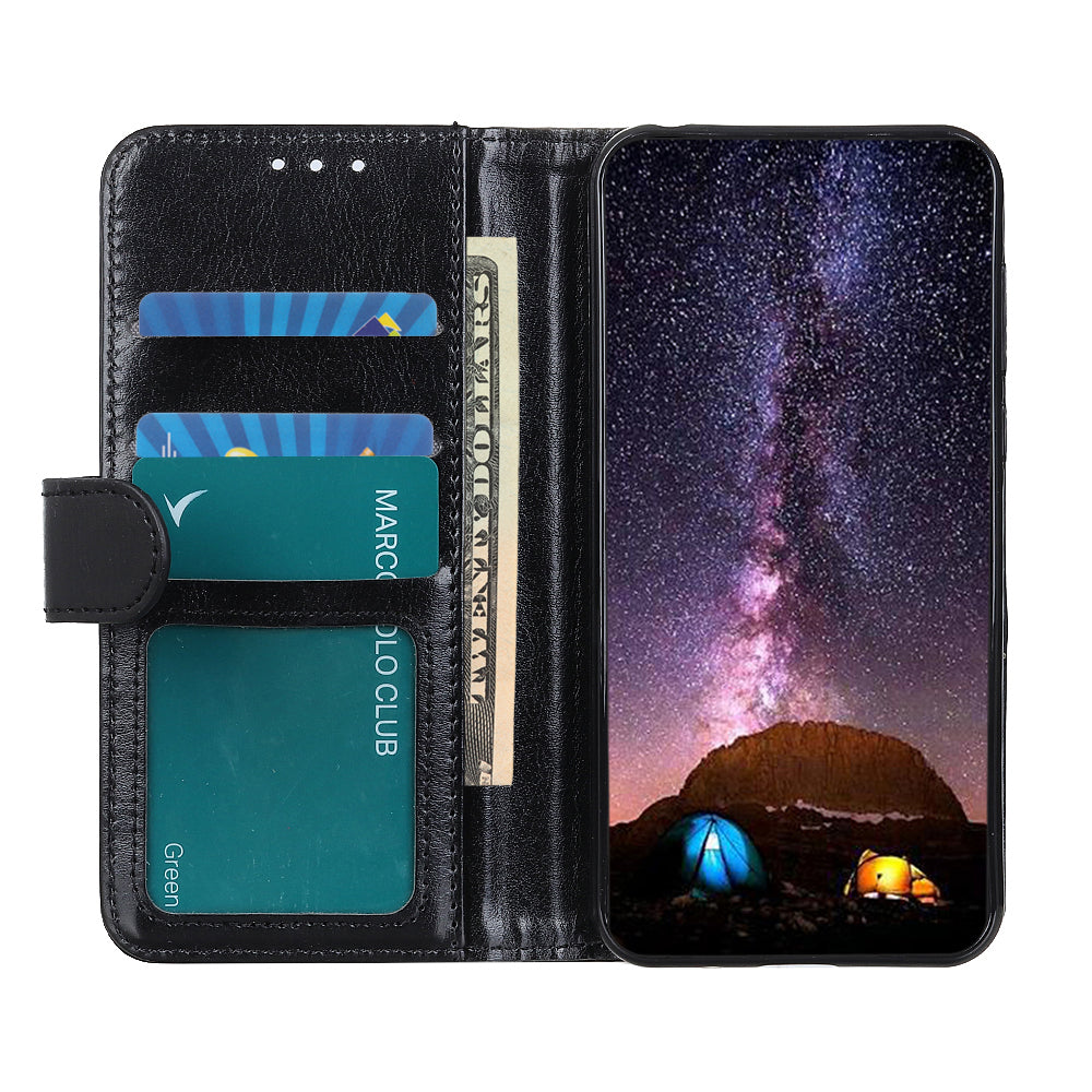 Crazy Horse Texture Leather Wallet Stand Cellphone Shell Case for Sony Xperia 5 III 5G