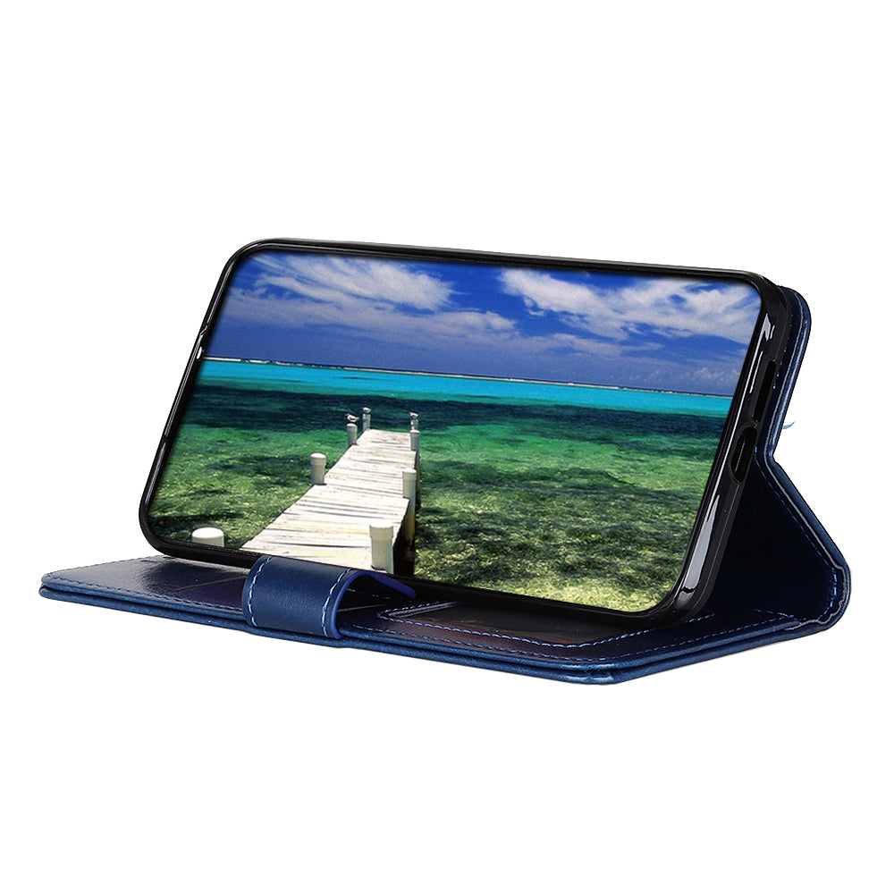 Crazy Horse Texture Leather Wallet Stand Cellphone Shell Case for Sony Xperia 5 III 5G