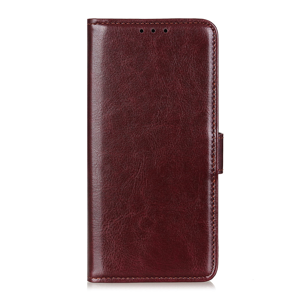 Crazy Horse Texture Leather Wallet Stand Cellphone Shell Case for Sony Xperia 5 III 5G
