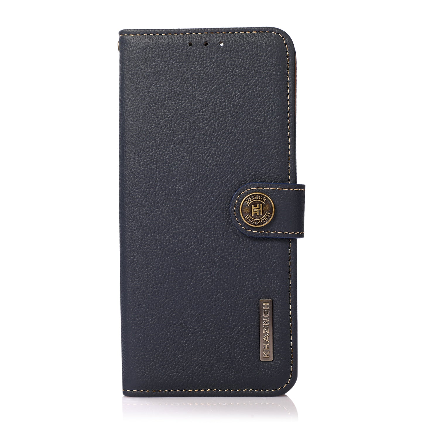 KHAZNEH Genuine Leather Phone Shell Full Coverage Case with RFID Blocking Anti-theft Swiping Design for Sony Xperia 5 III 5G
