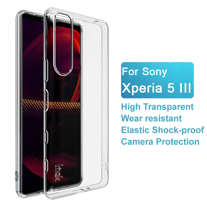 IMAK UX-5 Series Transparent Full Protection Flexible TPU Case for Sony Xperia 5 III 5G