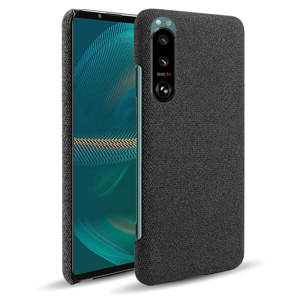 KSQ Cloth Coated Plastic Well-Protected Back Case for Sony Xperia 5 III 5G