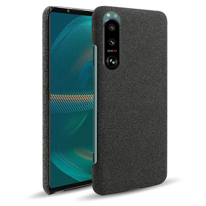 KSQ Cloth Coated Plastic Well-Protected Back Case for Sony Xperia 5 III 5G