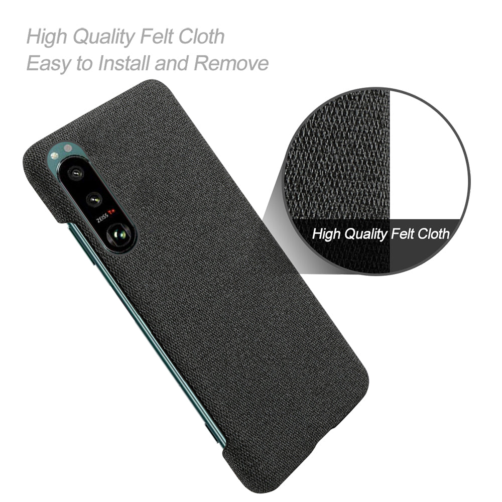 KSQ Cloth Coated Plastic Well-Protected Back Case for Sony Xperia 5 III 5G